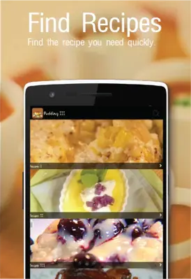 Pudding Recipes android App screenshot 1